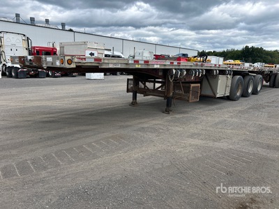 2005 Manac 17428 28 ft Tri/A B-Train Lead Flatbed Trailer