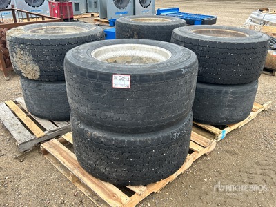 Quantity of (8) 445/50R22.5 Pneus