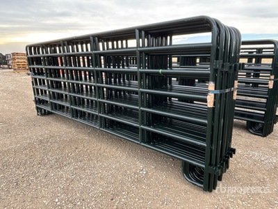 Quantity of (14) 2025 BYT MRSDRP16 16 ft 7 Rail Ranch Livestock Panel (Unused)