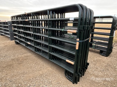 Quantity of (14) 2025 BYT MRSDRP16 16 ft 7 Rail Ranch Livestock Panel (Unused)