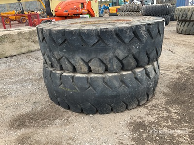 Quantity of (2) 24.00R35 Rims & Tires