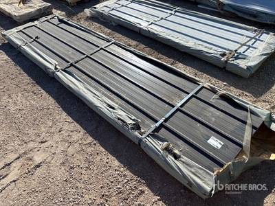 Quantity of (100) 2025 SKLP SKH100 36 in x 12 ft Galvalume Corrugated Steel Sheets (Unused)