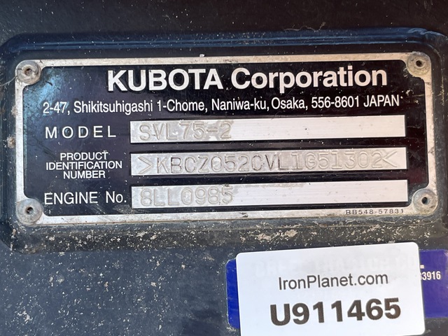 MINI CARGADOR SOBRE RUEDAS 2020 KUBOTA SVL752HWC