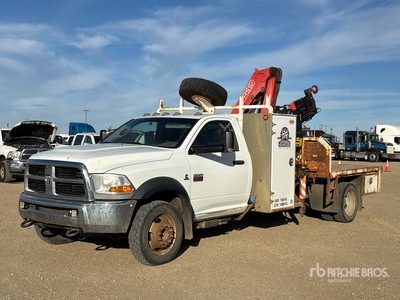 Fassi F80A.24 7826 lb Knuckle Boom on 2012 Ram 5500 4x4 Crane Truck