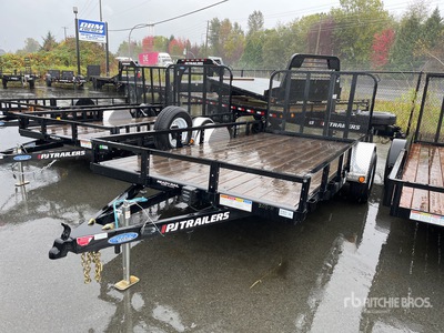 2025 PJ Trailers U8141 14 ft S/A Utility Trailer (Unused)