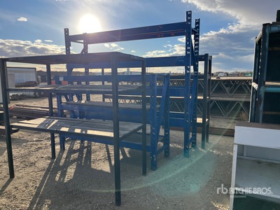 Quantity of (4) Assorted Parts Shelves Varios. Industrial