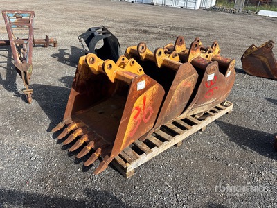 Quantity of (6) Case (4) 36 in (1) 30 in (1) 12 in Backhoe Loader Bucket