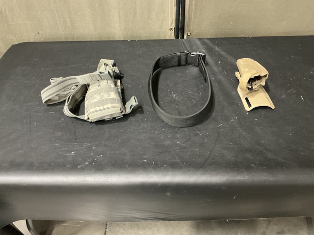 (20) Individual Holsters, (67) Individual Belts & Assorted Items