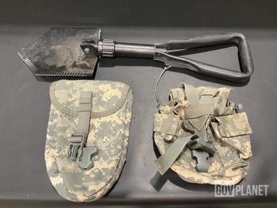(200) Entrenching Tool Carriers, (106) Canteen Pouches & Assorted Items