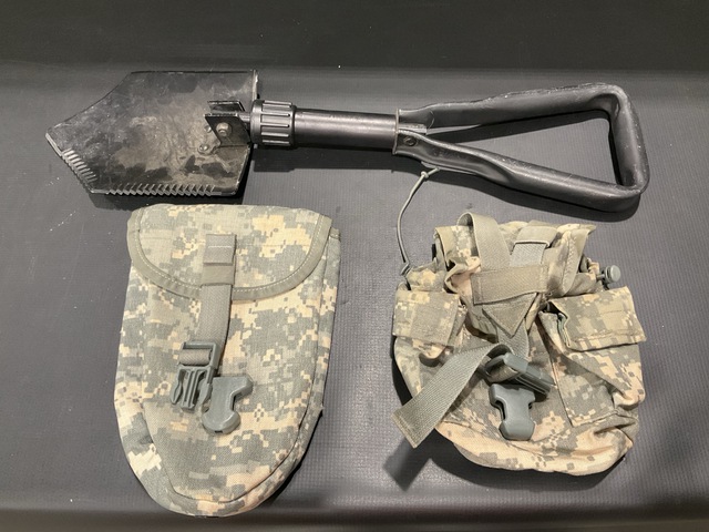(200) Entrenching Tool Carriers, (106) Canteen Pouches & Assorted Items