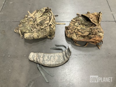 (7) Molded Waist Belts, (2) MOLLE 4000 Rucksacks & Assorted Items