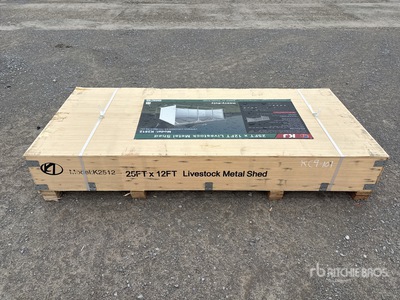 2025 KJ K2512 12 ft x 25 ft Metal Viehheim (Unused)