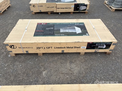 2025 KJ K2512 12 ft x 25 ft Metal Viehheim (Unused)