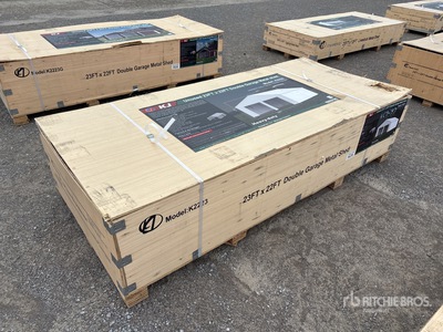 2025 KJ K2223 Double Garage Metal Edificio de almacenaje (Unused)