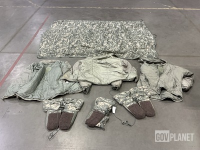 (8) Cold Weather Parkas, (23) Pairs of Cold Weather Mittens & Assorted Items