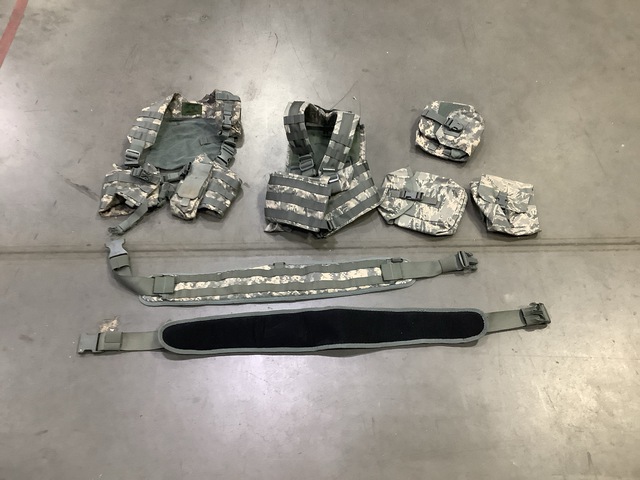 (38) Individual Belts, (104) Individual Pouches & Assorted Items