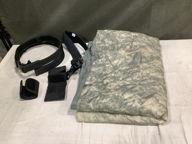 (113) Individual Pouches, (17) Military Police Belts & Assorted Items