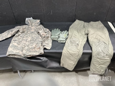 (1) Camouflage Jacket, (1) Pair of Unisex Gloves & Assorted Items