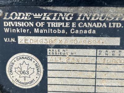 2010 Lode King Super B-Train Pup Grain Trailer