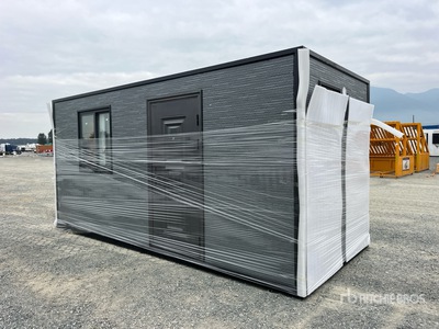 Simple Space 16 ft 8 in x 7 ft 5 in Grey Metal Mini ADU Tiny Home (Unused)