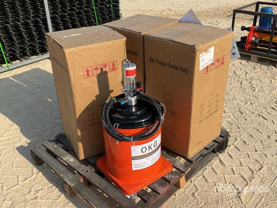Quantity of (4) OKG HP-PGP40 Pneumatic Grease Pump Divers (Unused)
