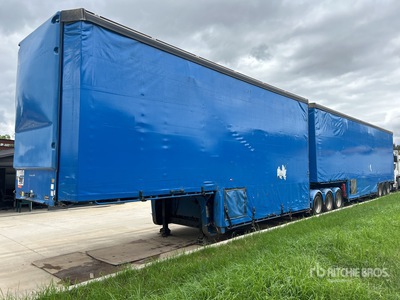 2017 Vawdrey Tri/A Step Deck B-Double Combination Curtain Side Trailer