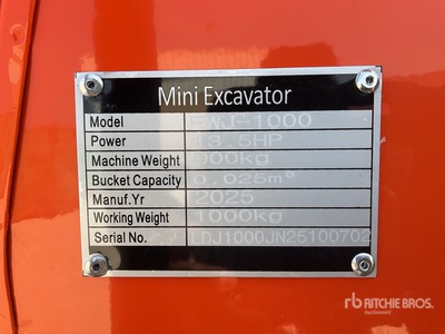 2025 Furd FWJ-1000 Mini Excavadora