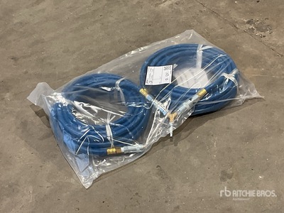 2 x 10meter X 8mm Air Hoses c/w fittings 1 x 2 Way Connector Manguera