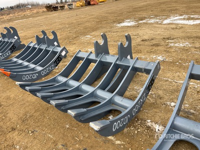 2025 SEC 60 in Excavator Rake - Fits Hitachi ZX200 (Unused)