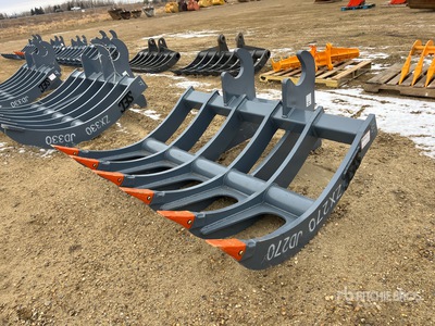 2025 SEC 66 in Q/C Excavator Rake - Fits Hitachi ZX270 (Unused)