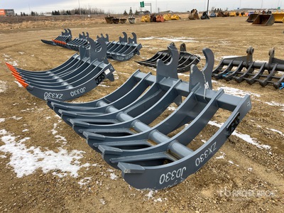 2025 SEC 72 in Q/C Excavator Rake - Fits Hitachi ZX330 (Unused)