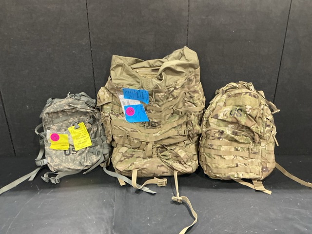 (21) Hydration Systems, (20) Field Packs, (48) Carriers & Assorted Items