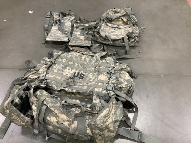 (19) Assault Packs, (8) Large Field Packs & Assorted Items