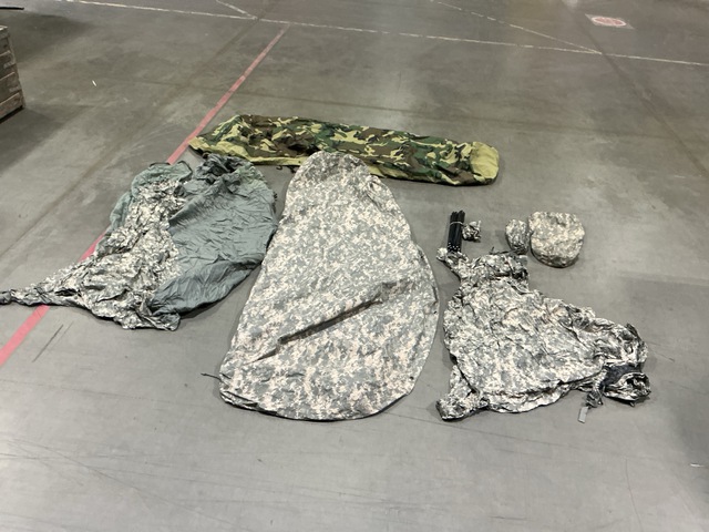 (7) ICS Improved Shelters, (14) Tarpaulins, (24) Bivy Covers