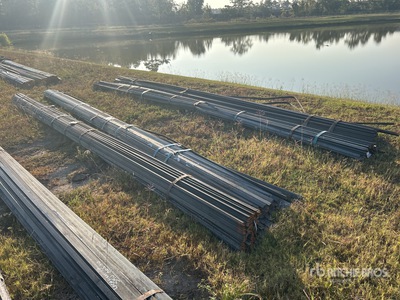 Quantity of (4) Bundles of 1 1/4" A-36 20' Flat Bars معادن متنوعة