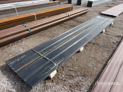 Quantity of (30) 16 ft x 3 ft Black Metal Roof Panels (Unused)