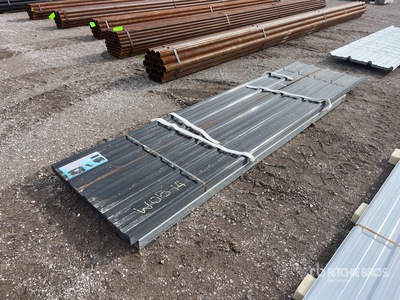 Quantity of (70) 12 ft x 3 ft Black Metal Roof Panels (Unused)
