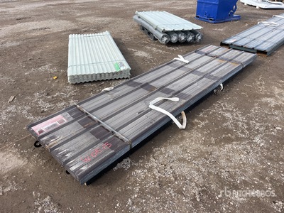 Quantity of (70) 12 ft x 3 ft Brown Metal Roof Panels (Unused)