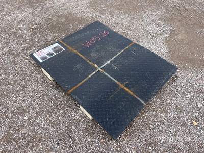 Quantity of (20) 3 ft x 4 ft Black Steel Diamond Plate (Unused)