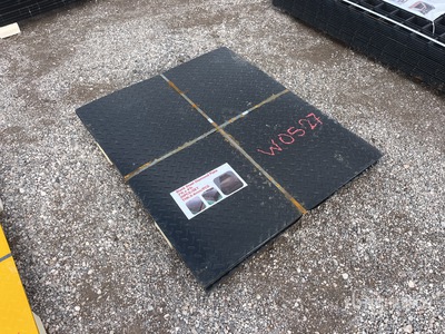 Quantity of (20) 3 ft x 4 ft Black Steel Diamond Plate (Unused)