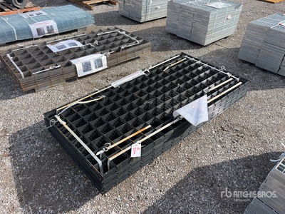 Quantity of (40) 36 in x 72 in 6 Gauge Black Metal Rail Panel