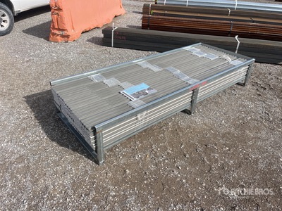 Quantity of (5) WPC Grey Wood Grain Acoustic Slat Panels Materiale edile (Unused)