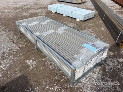 Quantity of (5) WPC Grey Wood Grain Acoustic Slat Panels Altro materiale