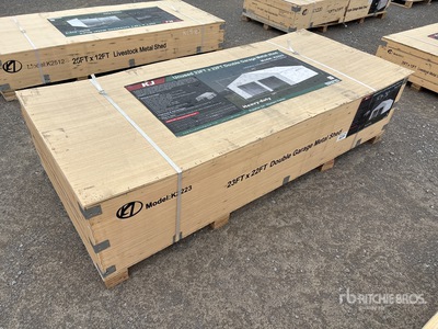 2025 KJ K2223G Double Garage Metal Edificio de almacenaje (Unused)