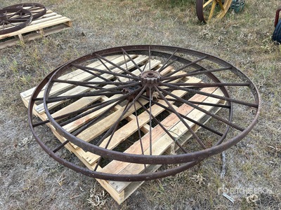 Quantity of (2) Steel Wheels Antiquités
