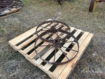 Quantity of (2) Steel Wheels Antiquités