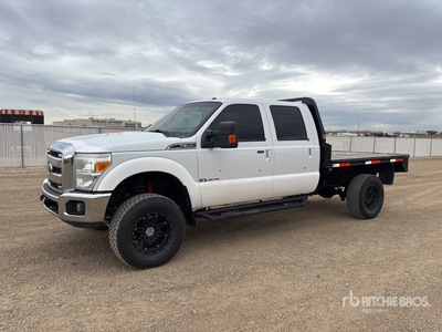 2011 Ford F-350 4x4 Crew Cab Flatbed Truck