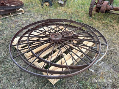 Quantity of (3) Steel Wheels Antiquités