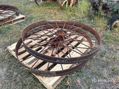Quantity of (2) Steel Wheels Antiquités