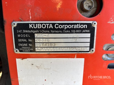 2017 Kubota U55-4 Mini Excavator
